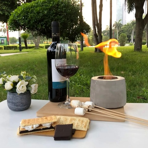 Mazalvy Other New Mavalzy Tabletop Fire Pit Concrete Mini Personal